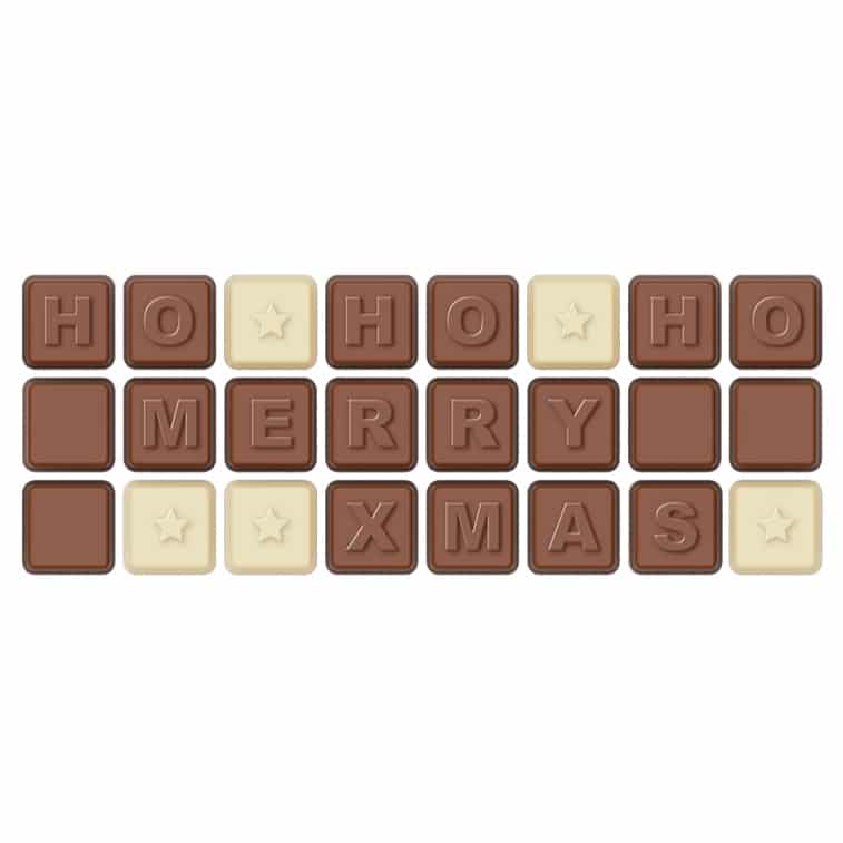 Božično čokoladno sporočilo v treh vrstah – 90 g - slika 3