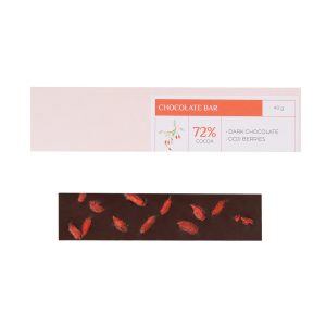 Personalizirana temna čokoladna tablica z goji jagodami, 40 g