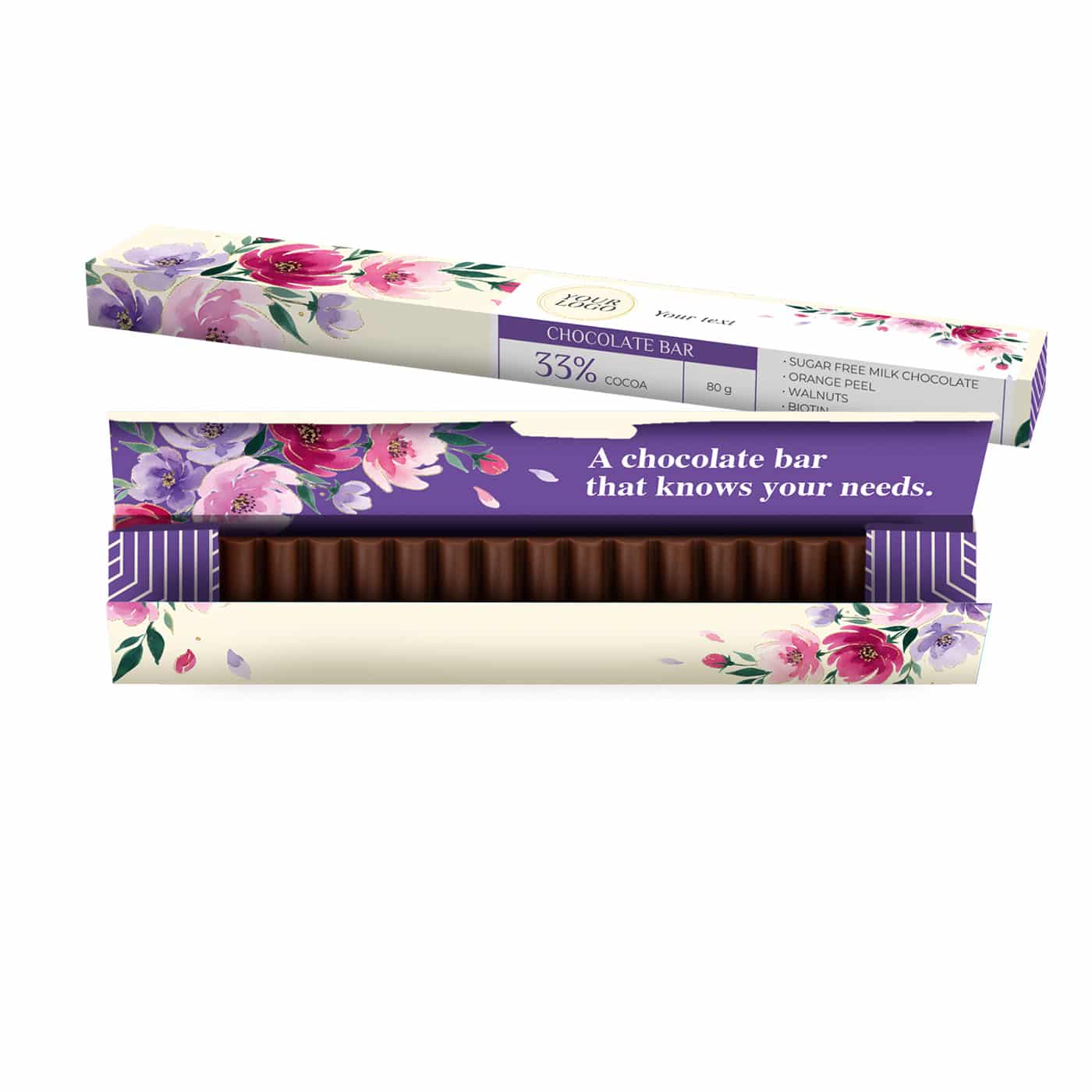 Personalizirana čokoladna tablica Beauty Sugarfree z biotinom, 80 g - slika 2