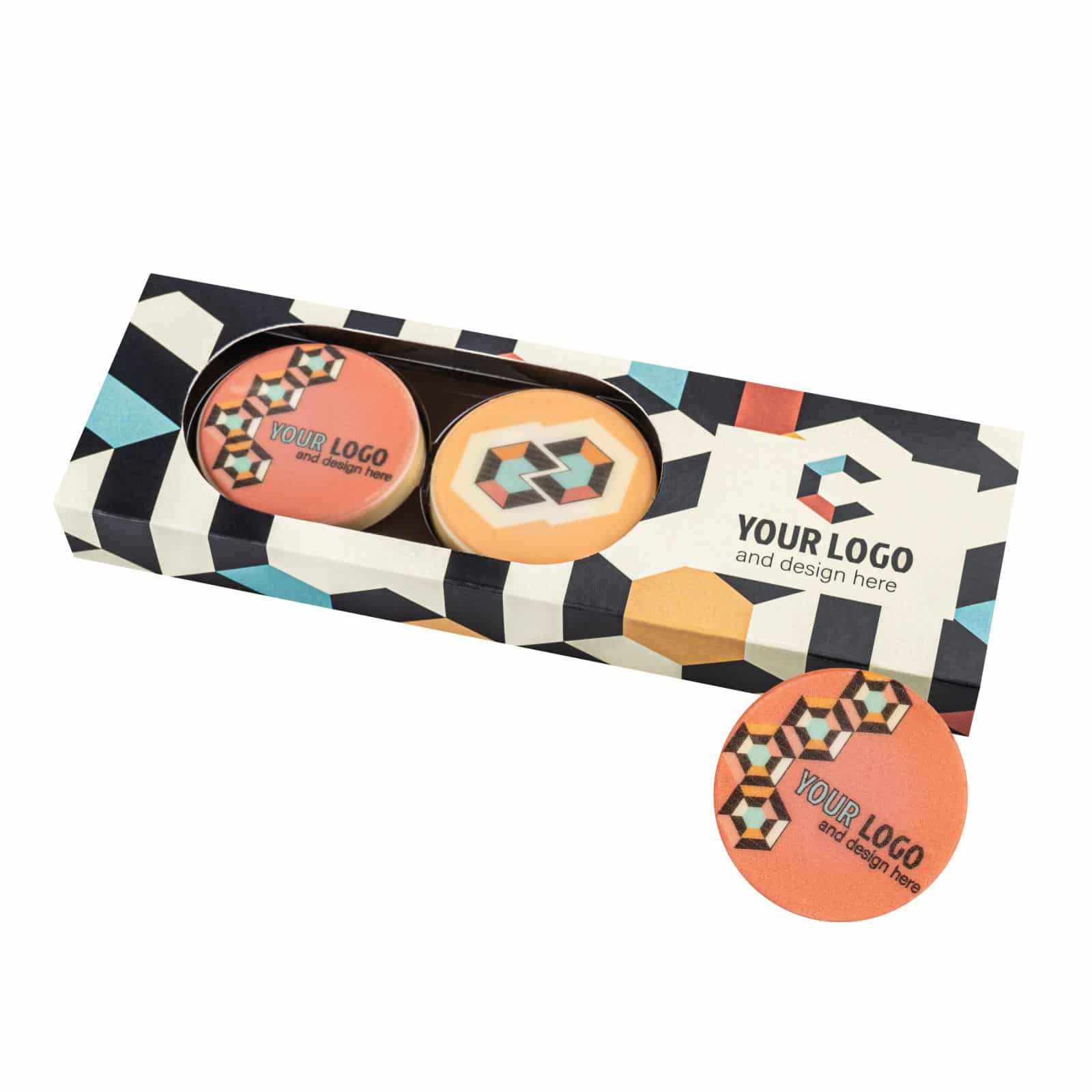 Personalizirani čokoladni medaljoni z logotipom, 3 kosi