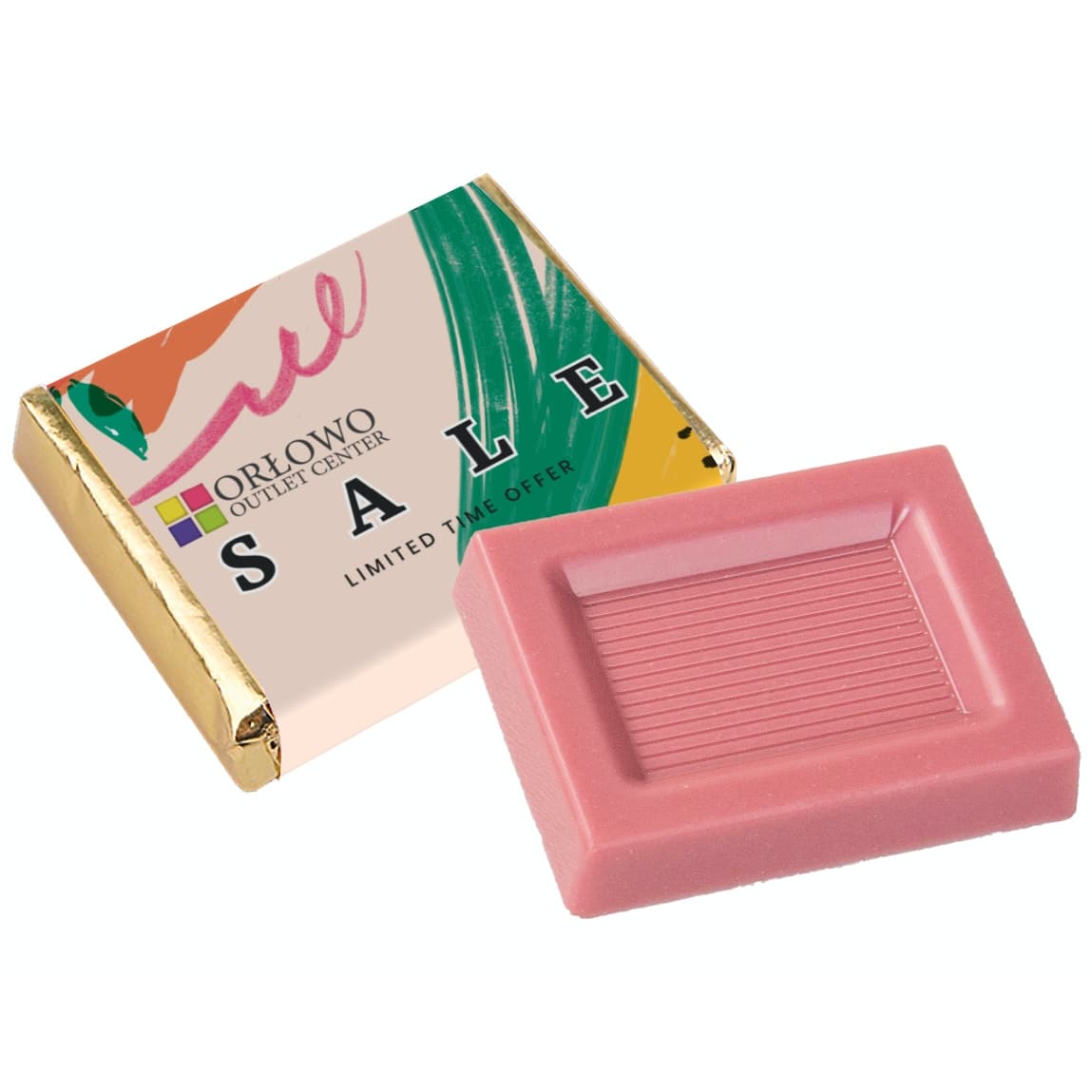 Mini čokoladica Napolitain z vašim tiskom, 7,5 g