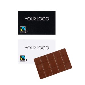 Čokoladna tablica v personalizirani kartici, 20 g – Fairtrade