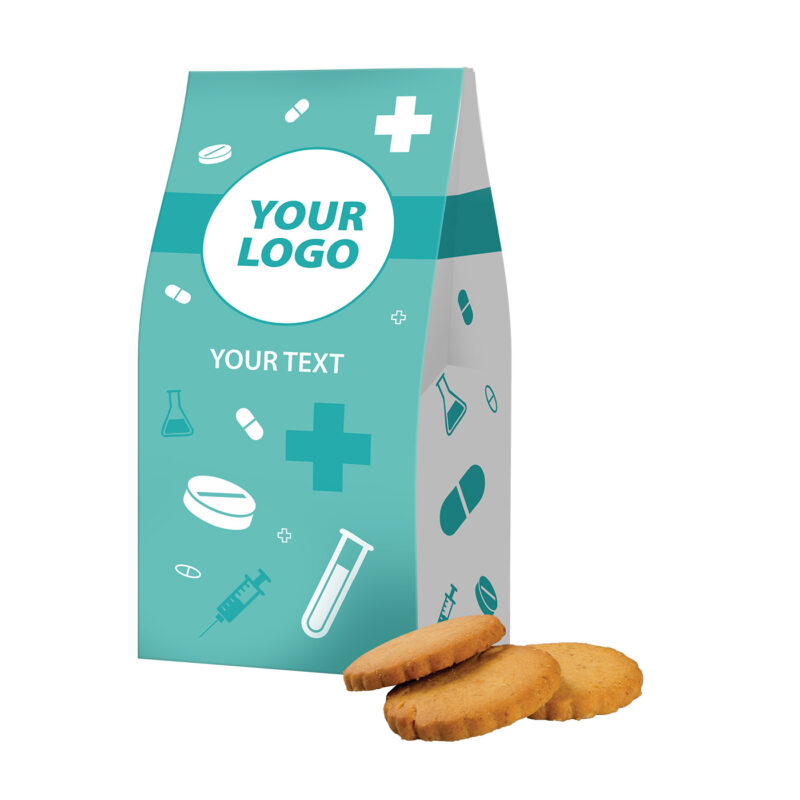 Veganski mandljevi piškoti v personalizirani embalaži, 95 g – za zdravstvo