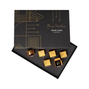 Darilni komplet pralin, čokoladnih prigrizkov in piškotov Decadence Surprise, 90 g – za božič