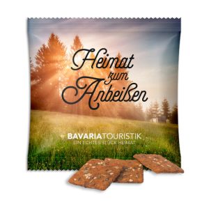 Hrustljavi rženi prigrizki v vrečki z vašim tiskom